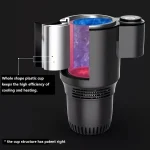 2 In 1 Car Cup Mug Holder DC 12V Warmer Smart Car Cup Car Heating Cooling Cup Touch Screen Office Cup Mug Holder for Home Travel - Imagine 3
