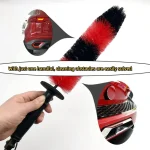 Auto Wheel Long Soft Cleaning Brush Car Wheel Brush Rim Tire Detailing Brush Car cleaning for Wheels Rims Exhaust Vehicle Engine - Imagine 6