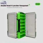 Versatile 10-cell double-sided fishing tackle box – durable, easy access, tool and bait organizer for all your fishing adventur