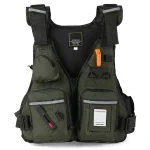 NEW Fishing Vest Multi-Pockets Fly Fishing Jacket Buoyancy Vest with Water Bottle Holder Kayaking Sailing Boating Water Sports