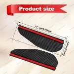 2PCS Carbon Fiber Rearview Mirror Rain Guards - Anti-Glare Sun Visor Cover for Clear Vision, Universal Car Mirror Accessories - Imagine 4