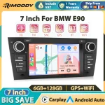 Rimoody Carplay Android 2Din Car Radio for BMW 3 Series E90 Android Auto GPS Navigation Mirror Link Car Audio FM/RDS Stereo USB
