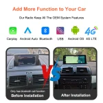 Bonroad Qualcomm 4 + 64G/8 + 128G Android 14 Car Video Players GPS Navigation For BMW X3 E83 2003-2011 With Factory Screen Carplay - Imagine 4