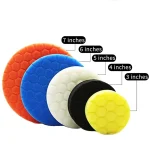 3/4/5/6/7 Inch 5pcs Car Polishing Pad Kit Auto Self-Adhesive Buffing Waxing Sponge Wheel Polishing Pad For Car Polisher Drill - Imagine 3