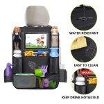 Car Backseat Organizer with Touch Screen Tablet Holder Auto Storage Pockets Cover Car Seat Back Protectors Car Accessories - Imagine 6