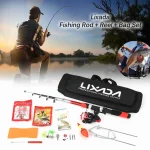fishing rod reel combo Fishing Gear Complete Kit Fiberglass Telescopic Fishing Rod and Interchangeable Reel Combo Set - Imagine 2