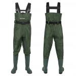 Waterproof Fishing Waders Pants Chest-Length Wader With Boots Durable Breathable Overalls Kit for Men Women Outdoor Raft Hunting - Imagine 6