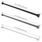 87-155cm Adjustable Curtain Rod Black White Grey No Drilling Expandable Pressure Closet Kitchen - Imagine 4