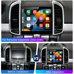 Junsun 12.3 Inch Wireless CarPlay Android Auto Car Radio For Porsche Cayenne 2011-2016 8 core 4G WiFi GPS Touch Screen Autoradio - Imagine 2