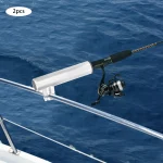 2PCS Fishing Rod Holders Stainless Boats Fishing Rod Rack for 19-25MM Fishing Rod,360° Adjustable, Hexagonal Locking Design - Imagine 2