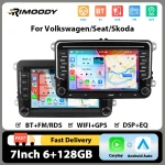 Rimoody 7'' 2 Din HD Touchscreen 6+128G Car Multimedia Radio For VW Seat Skoda Carplay Android Auto Mirror Link Car Stereo WIFI