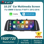 10.25' Wireless CarPlay Android Auto Car Multimedia Radio Player For BMW 5 Series 2012-2016 F10/F11 NBT Linux Touch Screen