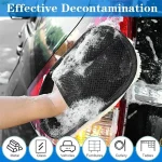 Super Soft Microfiber Wool Car Wash Gloves Mitts Scratch Free Cleaning Polishing Cloth for Auto Detailing Care Accessories - Imagine 5