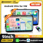 Rimoody 9" Carplay Car Radio for VW PASSAT Seat B6 GOLF POLO MAGOTAN VARIANT GPS 2din Car Audio Android Auto Mirror Link BT FM