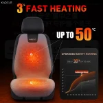 Warm Granular Velvet Heated Car Seat Covers 12V Nickel Wire Car Seat Heating Pad Winter Heated Seat Cushion Auto Accessories - Imagine 3