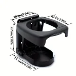 1pc Car Cup Holder, ABS Material, Foldable Beverage Stand for Office, RV, Yacht - Vehicle Drink Holder, Cup Holders for Vehicles - Imagine 3