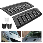 2Pcs Universal Bonnet Air Vents Engine Hood Car Exterior Parts for Focus RS MK2 Style - Imagine 6