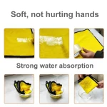 1/2/6pcs Microfiber Cleaning Towel Thicken Soft Drying Cloth Car Body Washing Towels Double Layer Clean Rags Car Accessories - Imagine 3