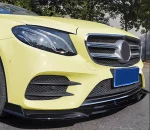 3pcs For Benz W213 E260 E300 E43 AMG 2017-2019 Car Front Bumper Lip Spoiler Front Bumper Spoiler Lip Splitter Trim - Imagine 4