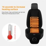 Car Air Condition 2-in-1Cool Seat Cushion Ventilation Heated Seat Backrest Inhaling External Fan Blow Easy To Install Seat Pad - Imagine 3