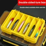Bait Box Large Capacity Quick-Drain Multi-Functional Lure Box Portable Double-sided Bait Box Neatly Arranged No Damage to Hooks - Imagine 5