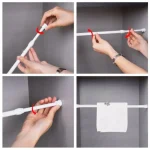 18-110cm Multifunctional Spring Loaded Extendable Rod Adjustable Curtain Telescopic Pole Household Hanging Rods Bathroom Product - Imagine 6