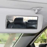 HD Stick-on Car Makeup Mirror - Premium Anti-Rust Stainless Steel Adhesive Visor , Auto Accessory Gift