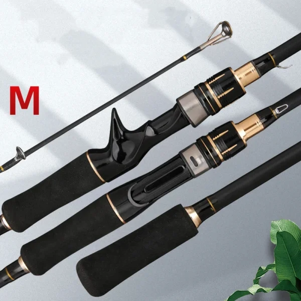 1.8-2.7 M Adjustable Telescopic Sub Rod Carbon Vibrating Solid Rod With Slight Handle Straight Handle Long Throw Fishing Rod