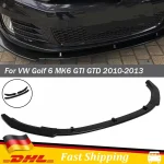 Bumper Lip For Volkswagen Golf 6 MK6 GTI GTD 2010-2013 Car Front Bumper Lip Spoiler Splitter Diffuser Cover Body Kit Tuning