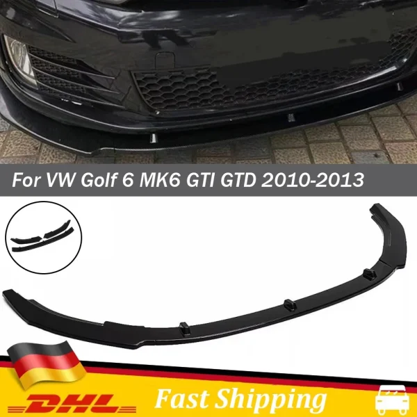 Bumper Lip For Volkswagen Golf 6 MK6 GTI GTD 2010-2013 Car Front Bumper Lip Spoiler Splitter Diffuser Cover Body Kit Tuning