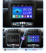 2Din Android13 Car Radio For Porsche Cayenne 1 9PA 2002-2010 Car Multimedia GPS Carplay Intelligent Screen autoradio 360Camera - Imagine 2