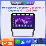 Hizpo 7862 Car Radio For Porsche Cayenne 1 2002-2010 2 Din Android 13 Multimedia Video Player Stereo GPS Carplay+Auto Navigation