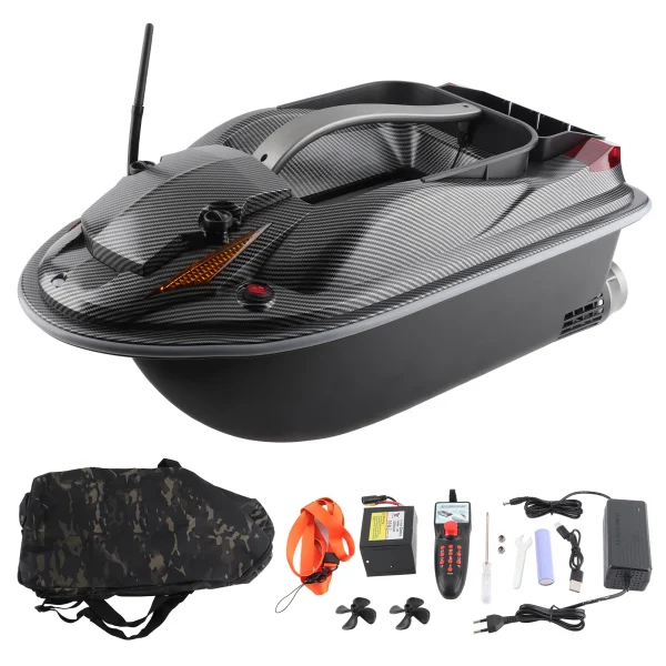 Large Outdoor High Speed RC Fishing Boat 500M 3.5KG Load Voice Broadcast Smart Route Correction Remote Control Bait Boat EU Plug
