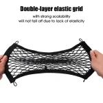 Car Storage Net Bag with Screws Auto Mesh Net Holder Back Rear Trunk Boat Cargo Pocket Organizer Elastic String Net Framed Mesh - Imagine 3
