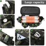 New Fishing Tackle Backpack Lure Box Gear Storage Bag Fanny Pack for Men Fly Fishing Backpack with Rod Holder Sling Shoulder Bag - Imagine 3