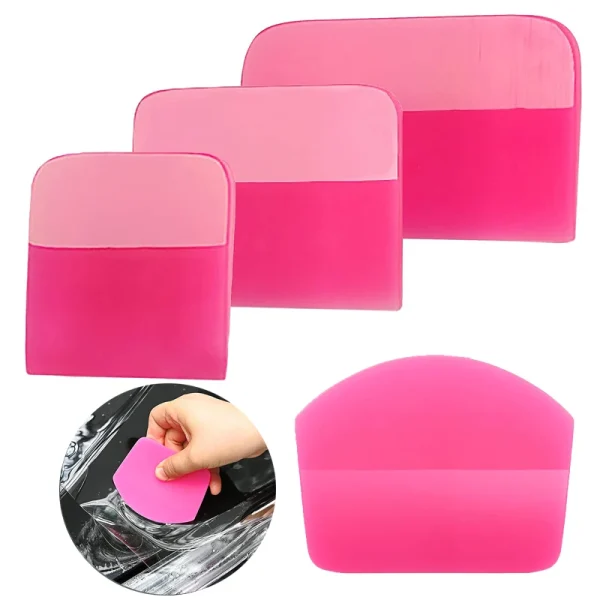 4 in 1 PPF Squeegee Anti-Scratch Rubber Scraper Soft TPU Mini Car Wrap Squeegee for film installation Vinyl Window Tint Tools