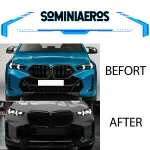 Front Bumper Lip Spoiler For BMW X6 G06 M Sport 2023 2024 2025 LCI Front Bumper Protector Lower Blade Splitter Car Styling - Imagine 2