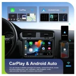 Hikity 2DIN Carplay Car Radio for VW SAGITAR JETTA/Seat Altea abMAGOTAN/MAGOTAN V6 Android Auto FM/RDS GPS Car Audio Double USB - Imagine 3