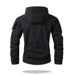 Men's hooded tactical jacket for autumn and winter outdoor windproof waterproof warm hiking camping and fishing durable jacket - Imagine 4