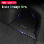 1:1 Official Design Trunk Storage Bins For Tesla Model Y Juniper 2025 Trunk Organizer Trunk Side Storage Box Travel Accessories - Imagine 3