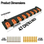 Fishing Rod Holder Wall Rack 2pcs，Holds 16 Rods, Heavy-Duty Easy Mount with Screws for Garage/BoatFishing Rod Storage - Imagine 2