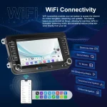 Hikity Android 2+64 Car Stereo 7'' Capacitive Screen Carplay Android Auto GPS Multimedia Screen Video Player For VW, Seat, Skoda - Imagine 3