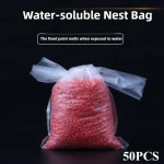 50Pcs PVA Water-soluble Fishing Bait Bags for Bait Throwing Fish Net Carp Bait Feeding Gear Eco-friendly Fishing Supplies 7X15cm - Imagine 4