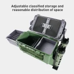 Large Fishing Tackle Box Multifunction Capacity Stand Rod Holder Cup Holder High Quality Plastic Egi Box Fishing Box - Imagine 3