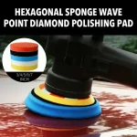 3/4/5/6/7 Inch 5pcs Car Polishing Pad Kit Auto Self-Adhesive Buffing Waxing Sponge Wheel Polishing Pad For Car Polisher Drill - Imagine 4