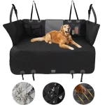 Waterproof Back Seat Extender Dog Car Seat Cover for Back Seat Bed with Mesh Window Storage Pocket Supports 220lbs Dog Hammock - Imagine 4