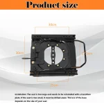 Car Seat Rotating Chassis with Slide Rail Universal Heavy Duty Seat 360 Degree Swivel Base for Motorhome - Imagine 3