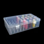 42 Spool Sewing Thread Organizer Box, Transparent Embroidery Sewing Storage Case, Portable Large Capacity Needle Thread Holder - Imagine 3