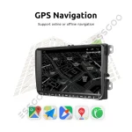 ESSGOO 2 Din Android Car Radio 9 Inch Carplay RDS AM FM Bluetooth WiFi Multimedia Autoradio For VW Volkswagen Passat B6 B7 Skoda - Imagine 4