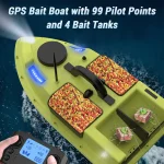 2KG Loading 500M 4 Bait Tanks GPS Fish Bait Boat Remote Control Fishing Bait Boat 99 GPS Pilot Points 4 Bait Tanks - Imagine 6